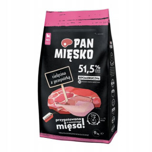 Pan Mięsko Cielęcina Przepiórka Karma Junior 9kg