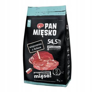 Pan Mięsko Wieprzowina Dzik Karma Dla Psa 9kg