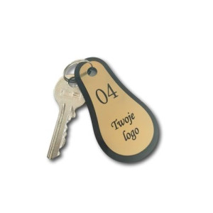 Brelok hotelowy double złoty 40x75 DZ7504