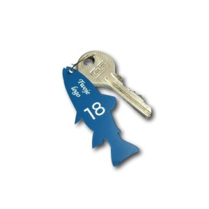 Brelok hotelowy niebieska rybka 30x70 LN7018