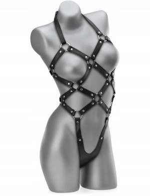 Perwersyjne Skórzane Body Sex Gadżet Do Zabaw Bdsm