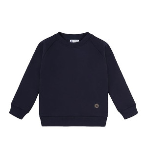 Bluza dresowa ocieplana Basic granatowa 140/146
