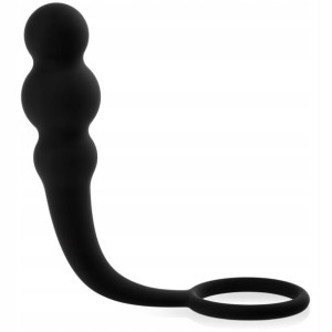 Kulkowy Masażer Prostaty Plug Z Ringiem Na Jądra