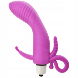 Wibrator G-spot Z Wypustką Do Łechtaczki I Anusa
