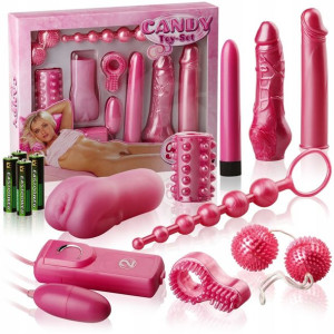 Zestaw Sex Gadżetów - Wibrator Pochwa Dildo Kulki