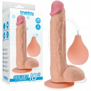 Duży Sex Penis Z Wytryskiem Żylaste Dildo 26 Cm
