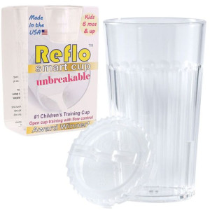 Reflo NOWY NIETŁUKĄCY kubek treningowy dla dzieci bezbarwny