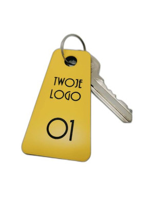 Brelok hotelowy żółty 40x75 LŻ7501