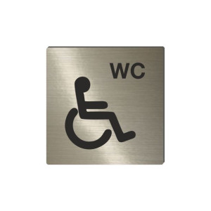 Oznaczenie WC osoby niepełnosprawne, piktogram grawerowany