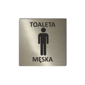 Piktogram TOALETA MĘSKA, oznaczenie, tabliczka grawerowana