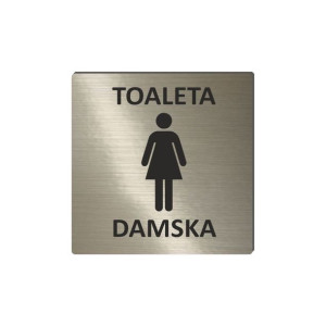 Piktogram TOALETA DAMSKA, oznaczenie, tabliczka grawerowana