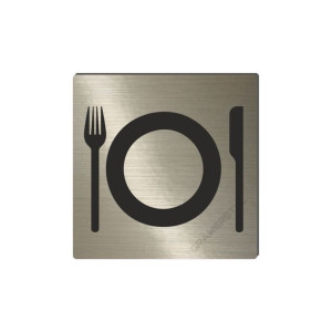 Piktogram RESTAURACJA, oznaczenie, tabliczka grawerowana