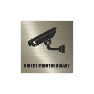 Piktogram OBIEKT MONITOROWANY, oznaczenie, tabliczka