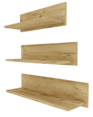 Półka Wisząca Ścienna Dąb Craft Złoty 60/70/80cm