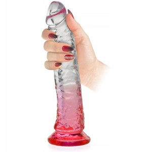 Żelowe Dildo Elastyczny Penis Z Przyssawką 20 Cm