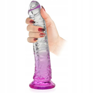 Żelowe Dildo Elastyczny Penis Z Przyssawką 20 Cm