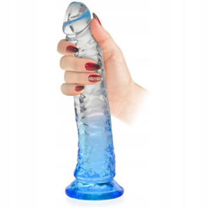 Żelowe Dildo Elastyczny Penis Z Przyssawką 20 Cm