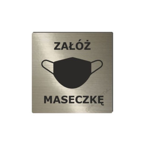 Piktogram ZAŁÓŻ MASECZKĘ, tabliczka grawerowana