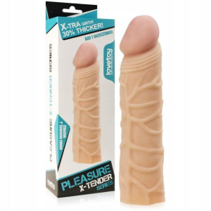 Nakładka Na Penisa Cyberskóra Penis Dłuższy O 3cm