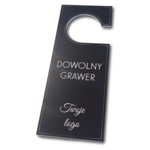 Zawieszka na drzwi - dowolny grawer - czarny mat