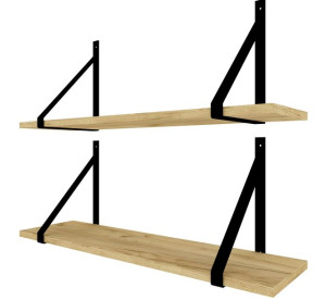 Półka Loft Rustykal Industrial Podpórka Gino 80cm Dąb Craft Złoty