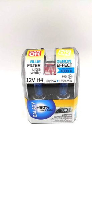Żarówki H4 BLUE GALAXY+50% kpl.2szt nOK(5*)