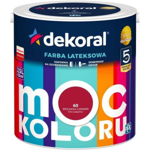 Farba Moc Koloru Królewska Czerwień 2,5L Dekoral