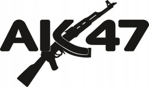 Naklejka AK-47 11,7 X 20 CM