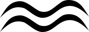 Naklejka AQUARIUS FALE 4 X 11,1 CM