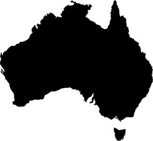 Naklejka AUSTRALI 13 X 14,1 CM