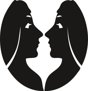 Naklejka Bliźnięta Znak Zodiaku 15,6 X 15 Cm