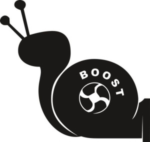 Naklejka BOOST ŚLIMAK 9 X 9,5 CM