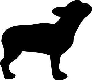 Naklejka BULDOG FRANCUSKI 10 X 11,5 CM