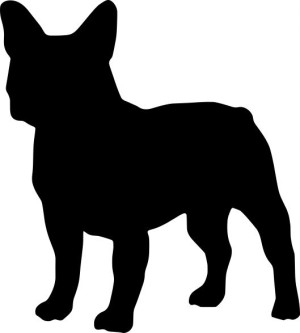 Naklejka BULDOG FRANCUSKI 11,1 X 10 CM