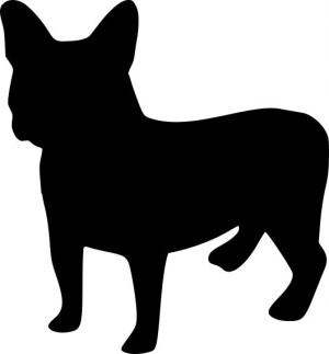 Naklejka BULDOG FRANCUSKI 15,1 X 14 CM