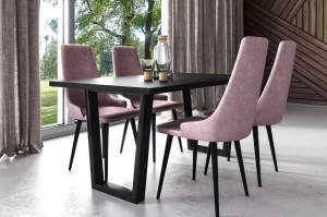 Komplet VERA stół prostokątny 160/260x90x75 + 6 krzeseł