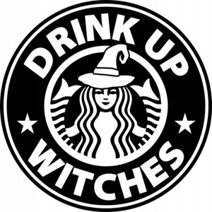 Naklejka Czarownica Drink Up Witches 12 X 12 Cm