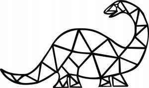 Naklejka Dinozaur Geometryczny 17,1 X 29 Cm