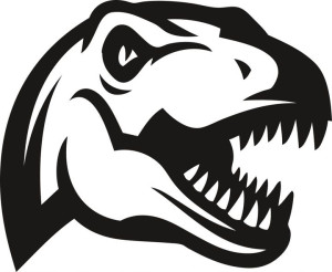Naklejka DINOZAUR T-REX 12 X 14,7 CM