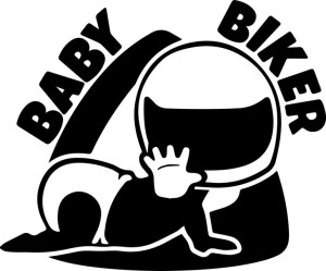 Naklejka DZIECKO BABY BIKER 15 X 18,1 CM