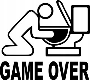 Naklejka GAME OVER 19 X 21,4 CM