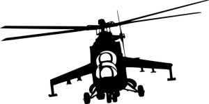 Naklejka HELIKOPTER MI 24 12,5 X 25 CM