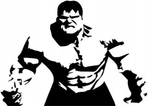 Naklejka HULK 11 X 15,2 CM