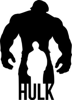 Naklejka HULK 15 X 10,9 CM