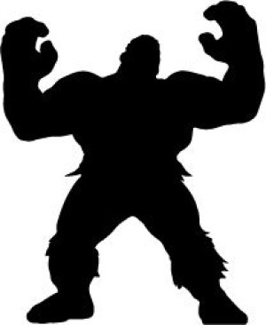 Naklejka HULK 19 X 15,6 CM