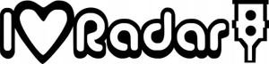 Naklejka I LOVE RADAR 4,8 X 20 CM