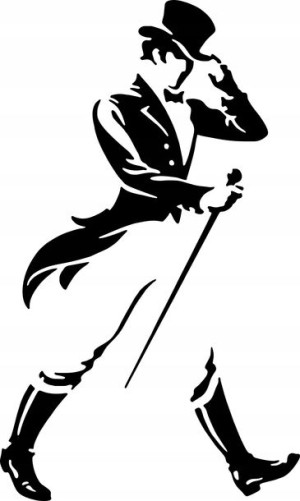 Naklejka JOHNNIE WALKER MAN 29 X 17,4 CM