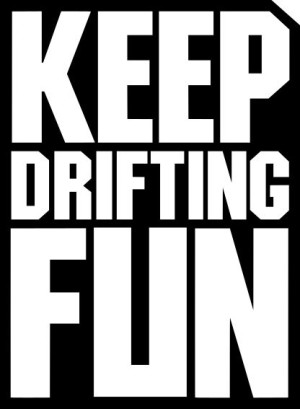 Naklejka KEEP DRIFTING FUN 15 X 11 CM