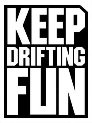 Naklejka KEEP DRIFTING FUN 18 X 13,4 CM