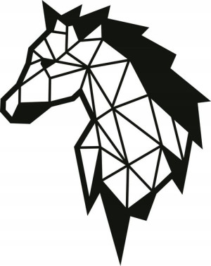Naklejka KOŃ GEOMETRYCZNY 18,8 X 15 CM
